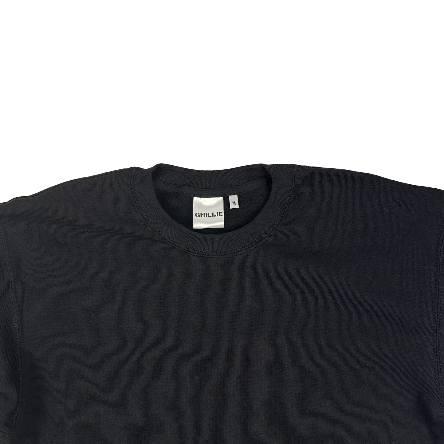 BLACK COTTON CREWNECK