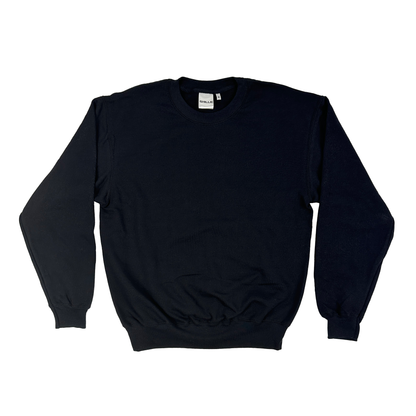 BLACK COTTON CREWNECK