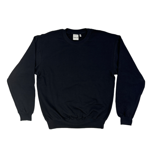 BLACK COTTON CREWNECK